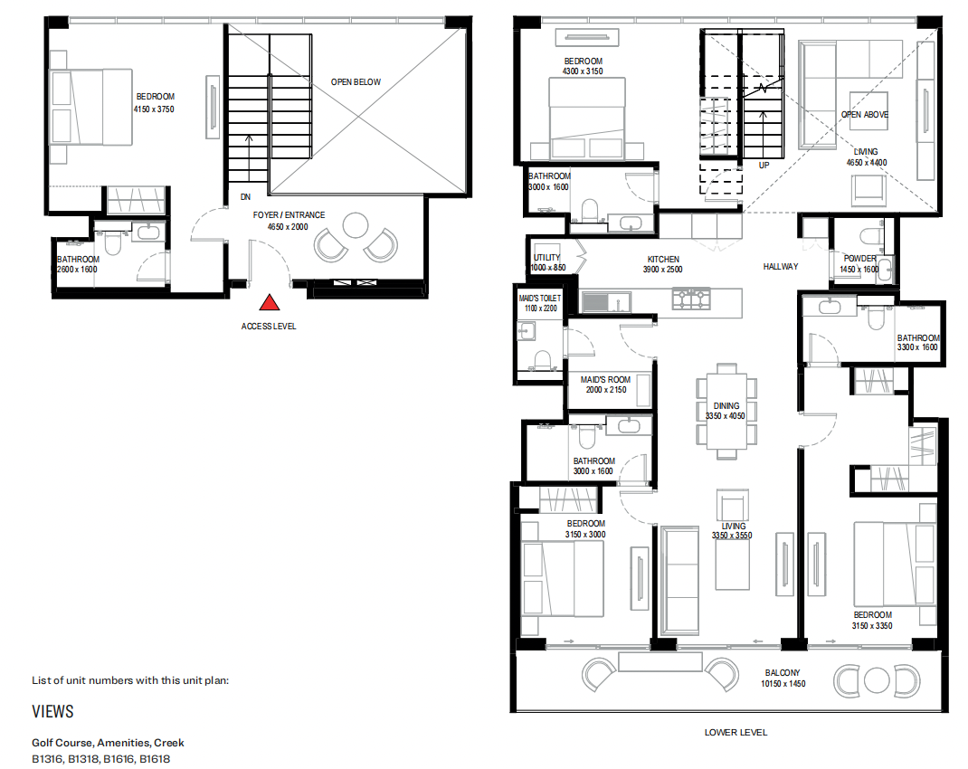 Sobha One Tower A - 4 BEDROOM DUPLEX APARTMENT+MAID'S ROOM