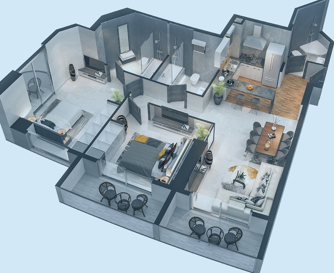 V Tower  - 2 BEDROOM APARTMENT