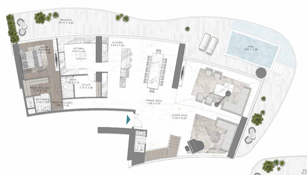 DAMAC BAY BY CAVALLI - 4 BEDROOM DUPLEX APARTMENT