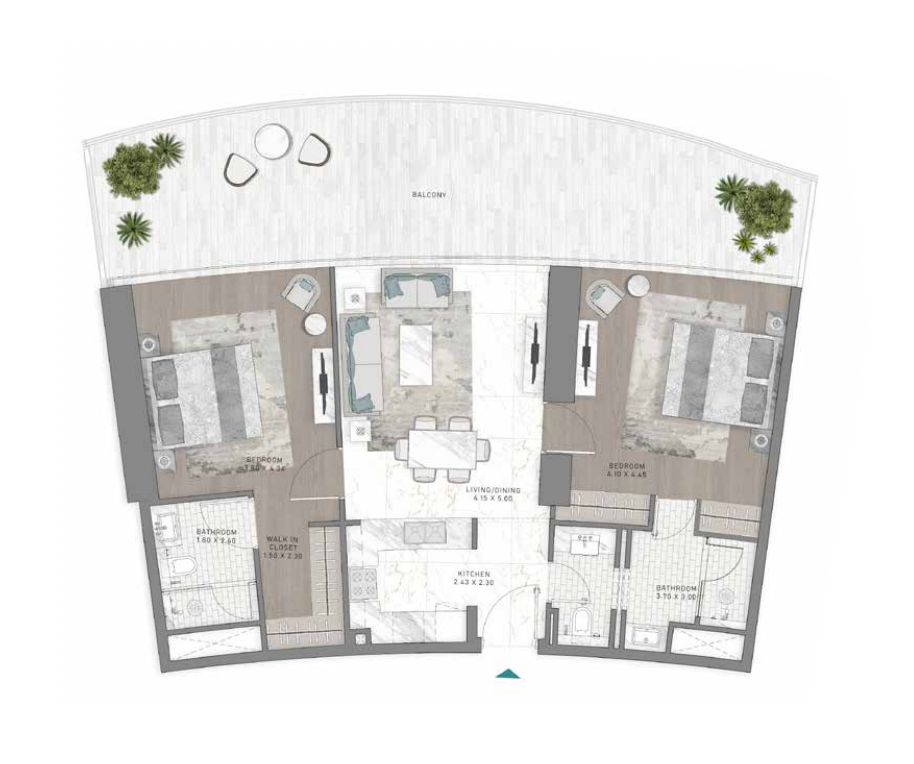 DAMAC BAY BY CAVALLI - 2 BEDROOM APARTMENT
