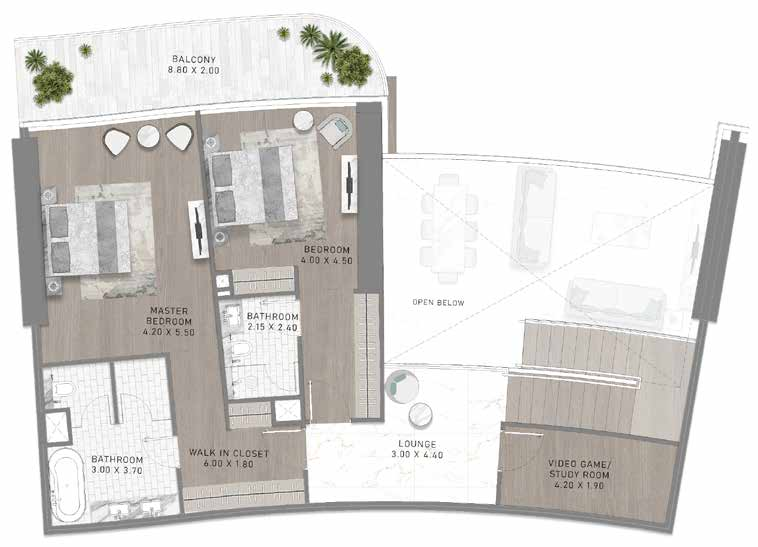 DAMAC BAY BY CAVALLI - 3 BEDROOM DUPLEX APARTMENT