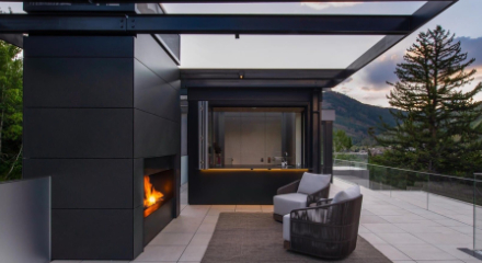 Luxury home with glass-bottomed pool